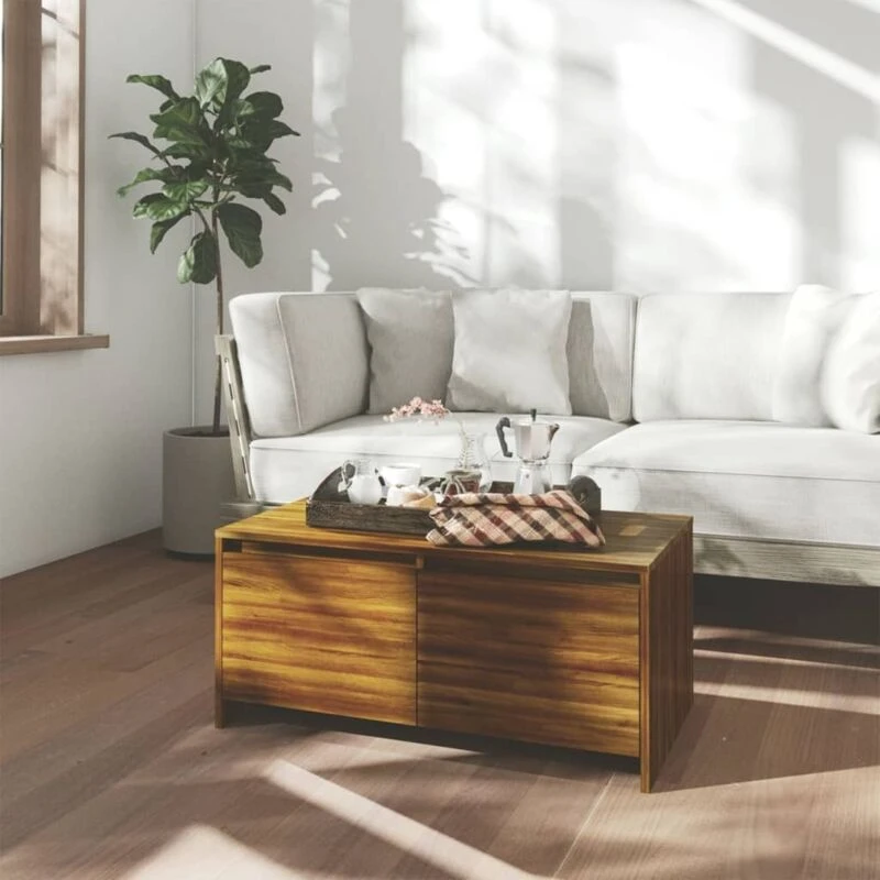 Image of VIDAXL Coffee Table Brown Oak 90x50x41.5cm Engineered Wood Vidaxl 8720286837153