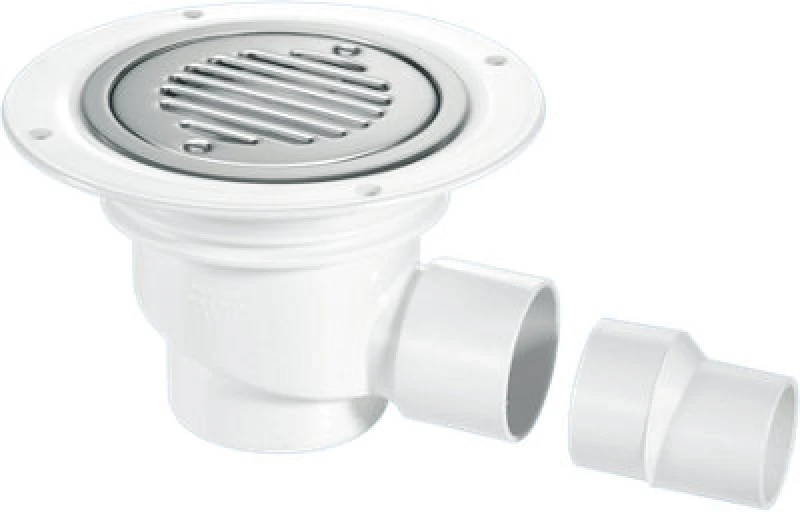 Image of McAlpine TSG1SS-SL-SC 75mm Water Seal Gully with Horizontal Outlet for Sheet Flooring White