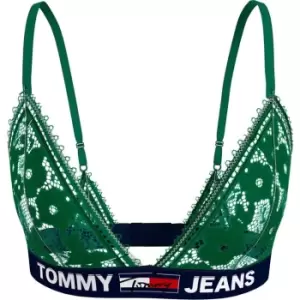 Image of Tommy Hilfiger Lace Triangle Bralette - Green