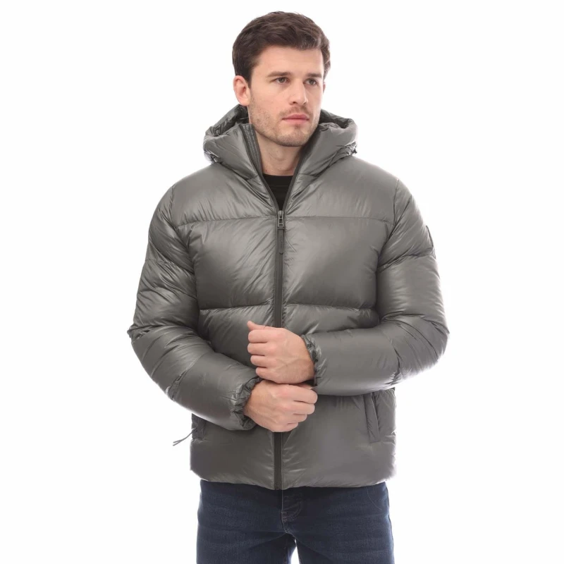 Image of Belstaff Down Filled Ripstop Resolve Jacket - Grey Grey S