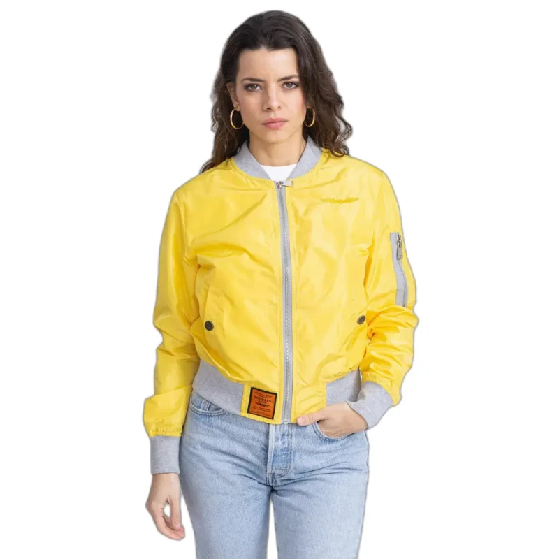 Image of Bombers Original Womens jacket Bombers MA1 Jaune Female XS