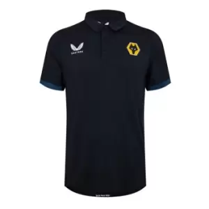 Image of Castore Wolves Travel Polo Mens - Black