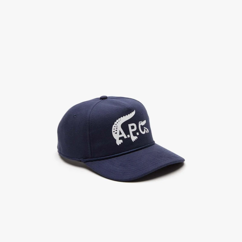 Image of Lacoste Lacoste x A.P.C. Organic Cotton Cap - Blue Blue L