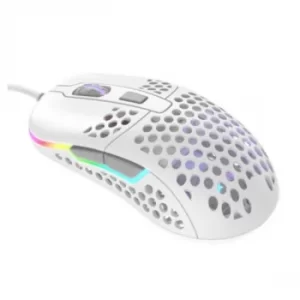 Image of XTRFY M42 Wired Optical Ultra-Light Gaming Mouse, USB, 400-16000 DPI, Omron Switches, Adjustable RGB, Modular Design, White