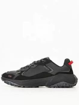 Image of HUGO Cyrus_runn Trainer, Black, Size 46, Men