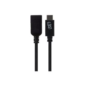 Image of Maplin USB-C Male to USB-A 3.1 Gen1 Female Adapter Cable 0.14m Black