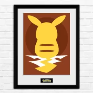 Image of Pokemon Pikachu Silhouette Framed Print