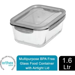 Image of Multipurpose BPA Free Glass Food Container with Airtight Lid, 1.6 L - Gastromax