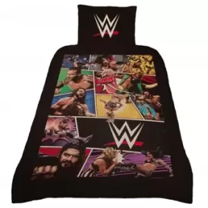 Image of WWE Royal Rumble Duvet Cover Set (Single) (Black/Red)