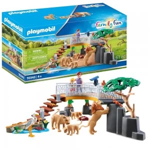Image of Playmobil 70343 Outdoor Lion Enclosure