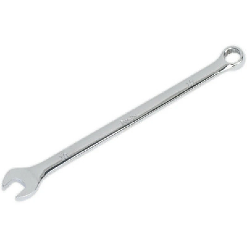 Image of Loops 10mm x 189mm Extra Long Combination Spanner - Chrome Vanadium Steel Nut Wrench Metallics