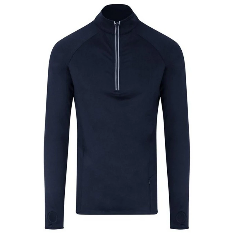 Image of AWDis AWDis Men Cool-Flex Half Zip Long-Sleeved Top in Navy Size: Medium Navy M Male 5063425829316