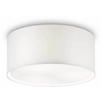 Image of Ideal Lux Wheel - 3 Light Small Ceiling Flush Light White, E27