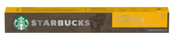 Image of Starbucks Blonde Espresso Coffee 10 Pods Nespresso
