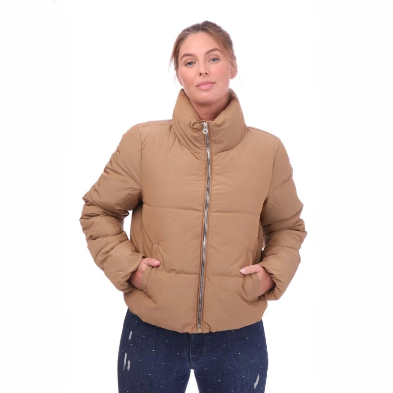 Image of Only Dolly Short Puffer Jacket - Beige Beige 8