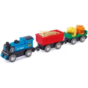 Image of Hape Kids Wooden Railway On the Go Engine Playset
