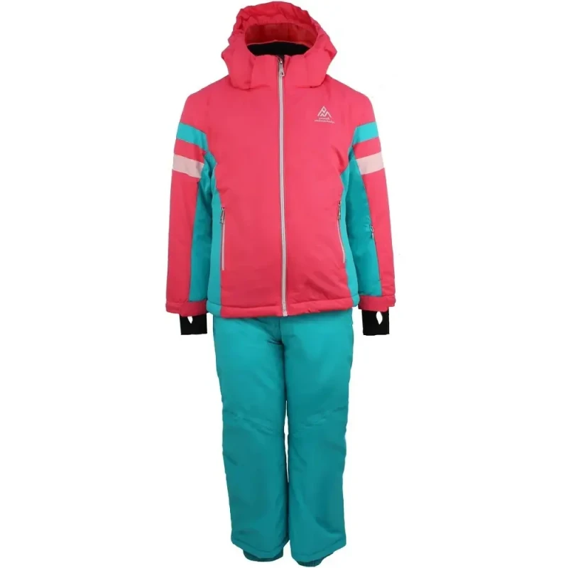 Image of Peak Mountain Girl's ski suit Peak Mountain Fancel Orange Female 4 ans FANCEL/4-14/UN/C/CORAIL-TURQUOISE