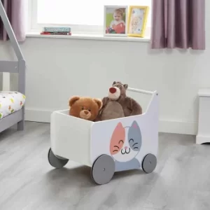 Image of Liberty House Toys Toddler Car and Dog Wooden Push Along Walker, none