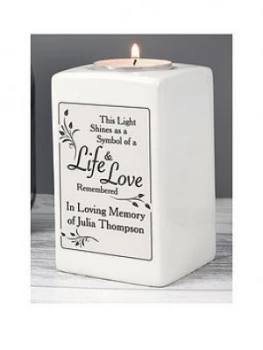 Image of Personalised Loving Memory Ceramic Tealight Holder