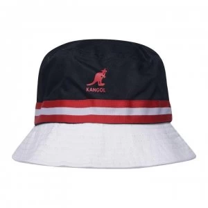 Image of Kangol Stripe Bucket Hat - Navy/Red