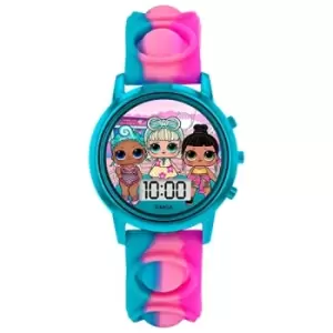Image of LOL Surprise Blue & Pink Digital Watch with Popper Strap LOL4634