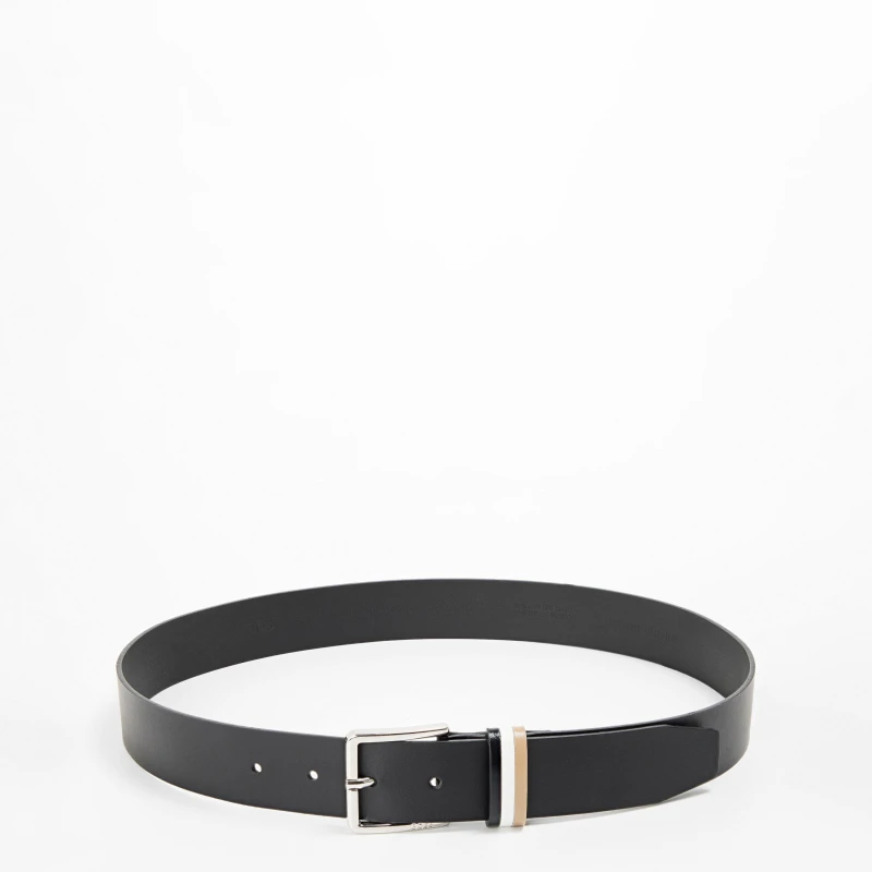 Image of Boss Mens Ther Loop Leather Belt Black male 32R (85cm)