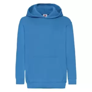 Image of Fruit Of The Loom Childrens Unisex Hooded Sweatshirt / Hoodie (5-6) (Azure Blue)
