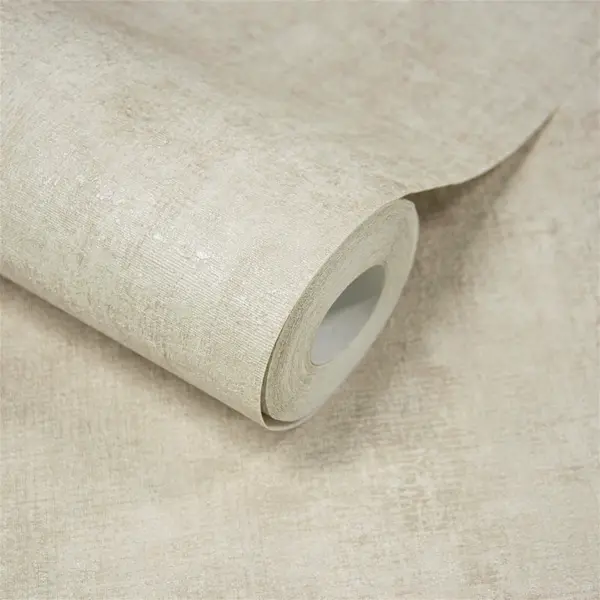 Image of Grandeco Capri Distressed Italian Plaster Wallpaper Taupe