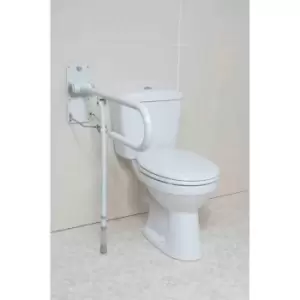 Image of Nrs Healthcare Standard Folding Support Rail With Leg For Bathroom