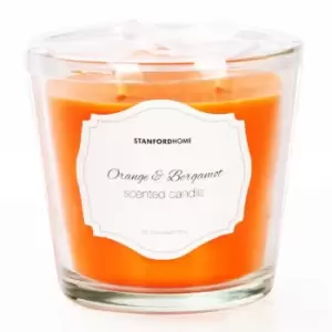 Image of Stanford Home 3 Wick Candle Jar - Orange