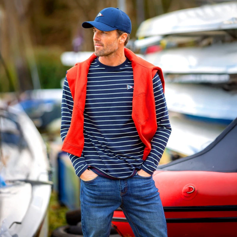 Image of Brakeburn Brakeburn Men Camowen Long Sleeve T-Shirt in Navy Size: 2X-large Navy XXL Male 5052414966088