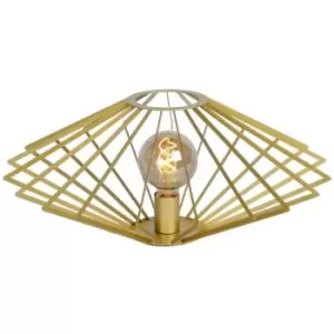 Image of Lucide DIAMOND - Table Lamp - Ø52cm - 1xE27 - Matt Gold, Brass