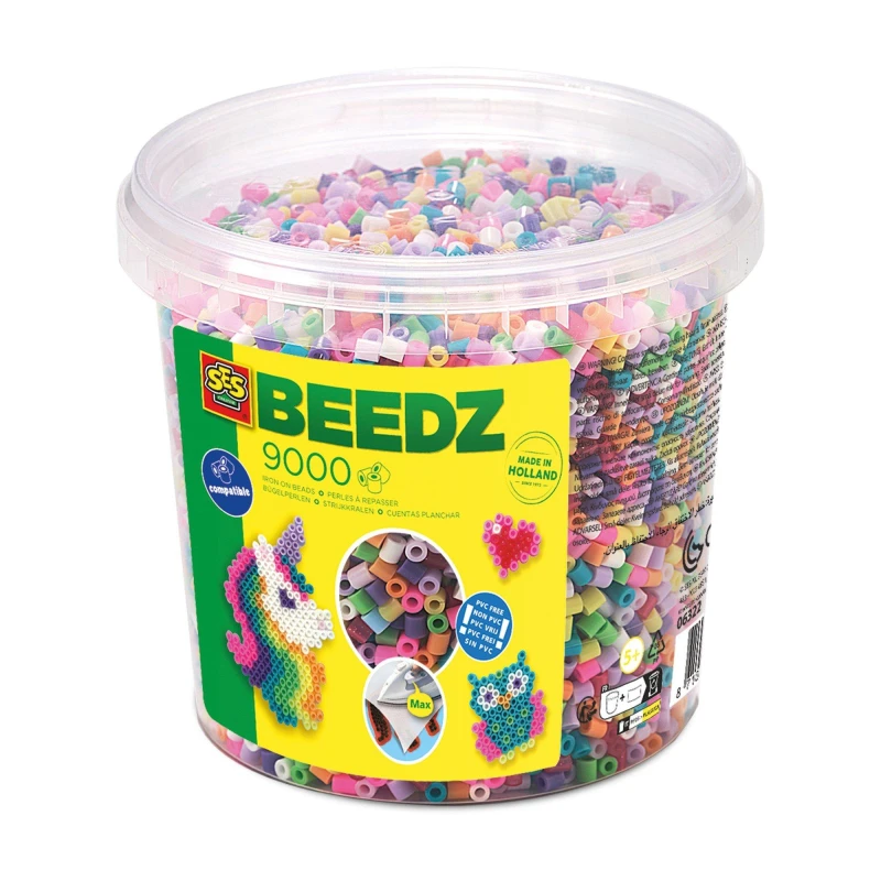 Image of SES Creative 9000 Trendy Mix Iron-on Beads, 5 Years and Above (06322) Multi