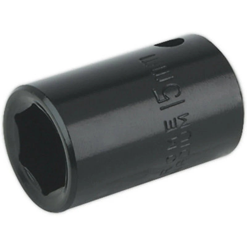 Image of Loops 15mm Forged Impact Socket - 1/2 Inch Sq Drive - Chrome-Vanadium Wrench Socket Multi