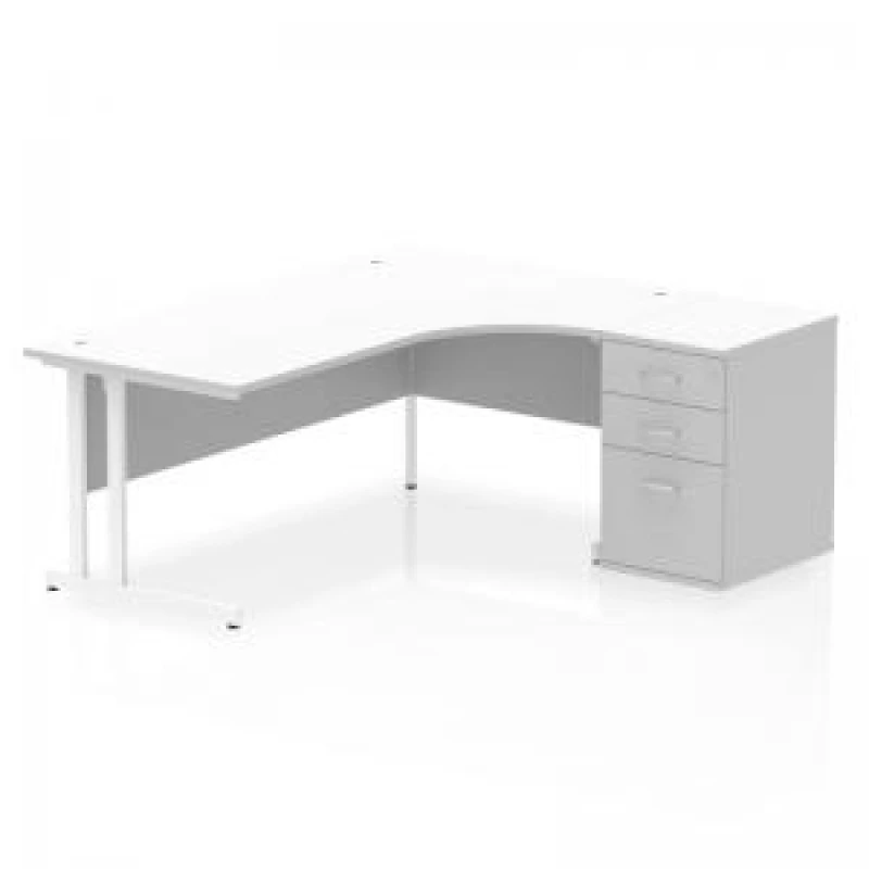 Image of Dynamic Office Solutions Impulse 1800mm Cantilever Right Crescent Desk Workstation I004166