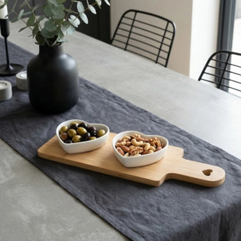 Image of Garden Greatness Duo Wooden Heart Tapas Serving Tray