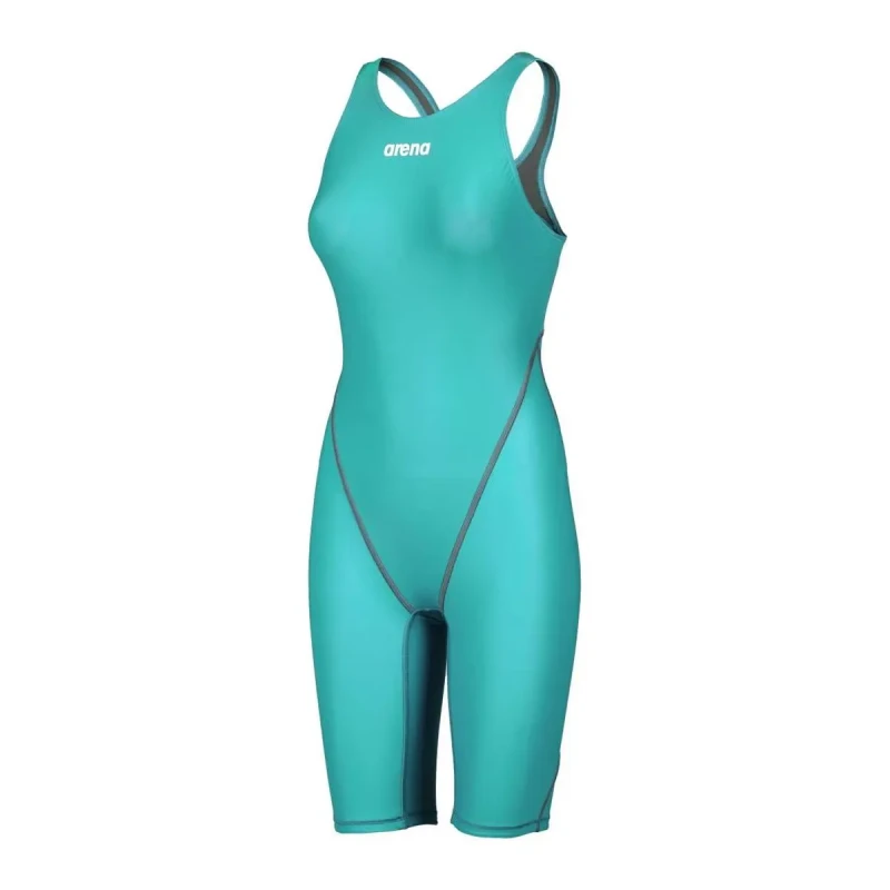 Image of Arena Womens Powerskin ST NEXT Open Back - Aquamarine Blue in Aqua Size: 32 Aqua Female 32