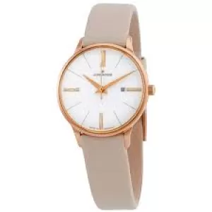 Image of Junghans 047/7570.00 Womens Meister Quartz Leather Strap Watch