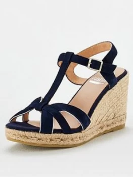 Image of Kanna Siena20 Platform Wedge Sandal - Navy