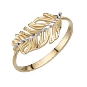 Image of 9ct Yellow Gold Feather Ring