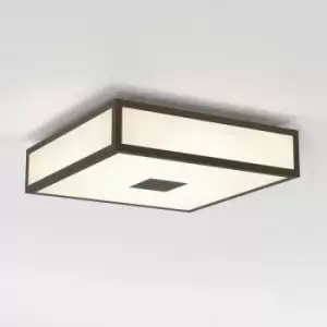 Image of Astro Mashiko LED 30cm Square Bathroom Flush Ceiling Light Bronze IP44