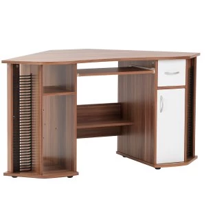 Image of Alphason Lyndon Workcentre Desk - Walnut