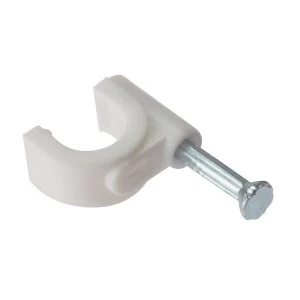 Image of ForgeFix Cable Clip Round White 6-7mm Box 100