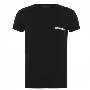 Image of Emporio Armani Icon Logo Lounge Slim Fit T-Shirt Black Size M Men