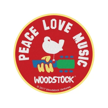 Image of Woodstock - Peace Love Music Standard Patch