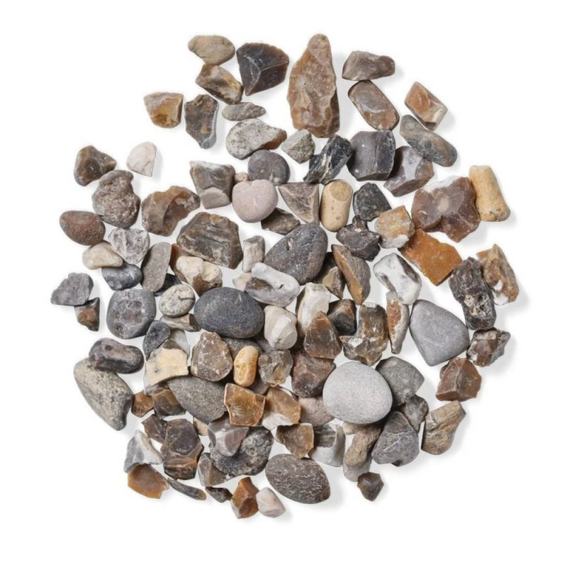 Image of Buttercup Farm Grey/Cream Mottled Pebbles - 10-25mm Premium Aggregate Bulk Bag 850 kg in Grey Grey Unisex