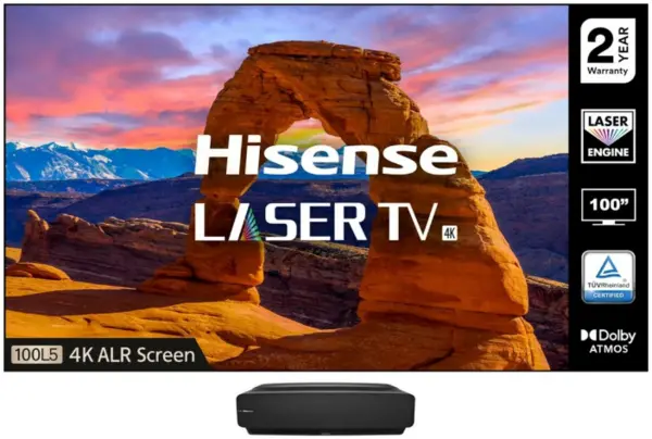 Image of Hisense 100" 100L9FTUKB-12 Laser Smart 4K Ultra HD Laser TV