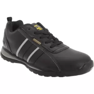 Image of Grafters Mens Safety Toe Cap Trainer Shoes (6 UK) (Black/Grey Action) - Black/Grey Action