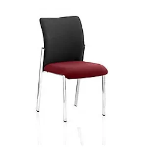 Image of Dynamic Visitor Chair Academy Seat Ginseng Chilli Seat Black Back Without Arms Fabric