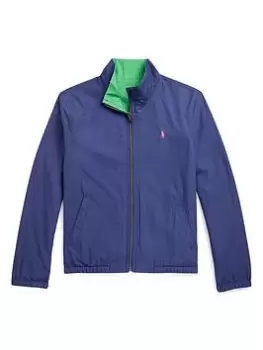 Image of Ralph Lauren Boys Windbreaker Jacket - Navy/Green, Size Age: 7 Years=S